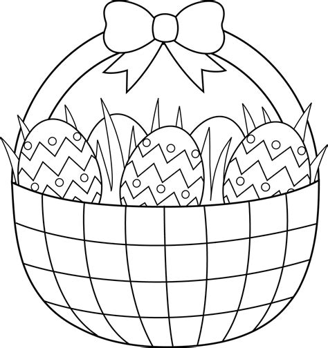 easter basket colouring pages